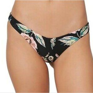 O'Neill BLACK Reversible Van Don Floral Print Swim Bottom, US M